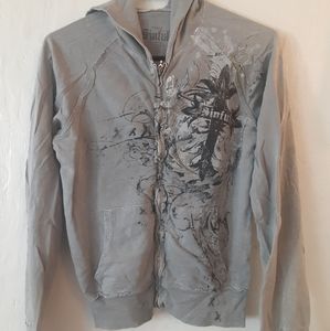 Sinful Lightweight Zip Front Hoodie S